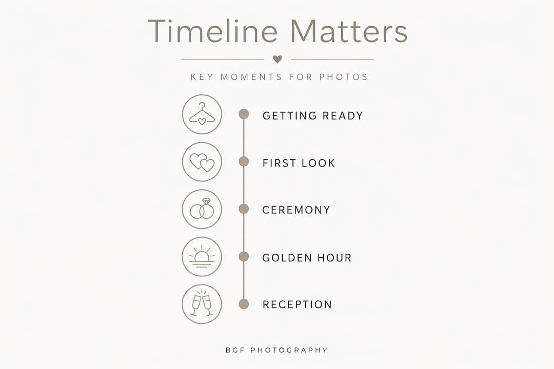 Why Your Wedding Day Timeline Matters for Photography