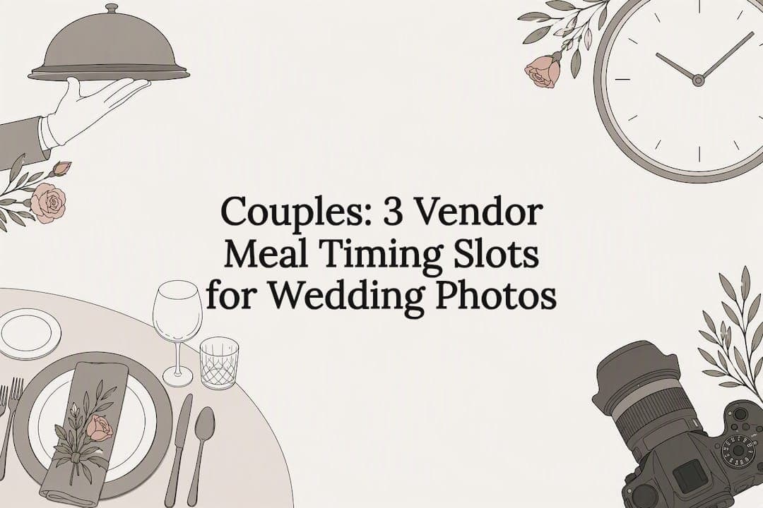 Couples: 3 Vendor Meal Timing Slots for Wedding Photos