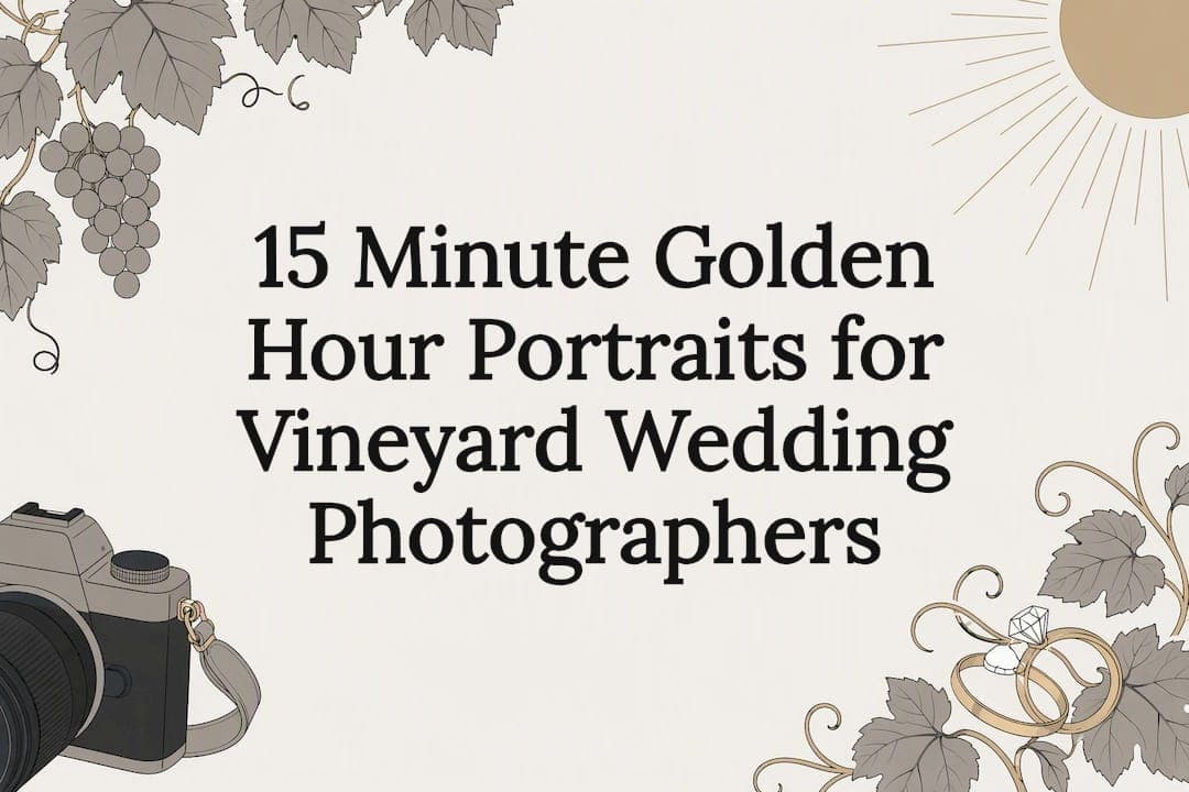 15 Minute Golden Hour Portraits for Vineyard Wedding Photographers