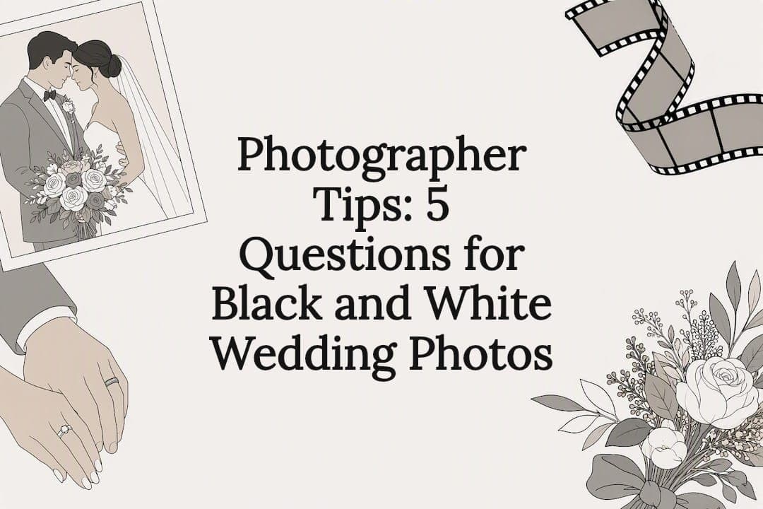 Photographer Tips: 5 Questions for Black and White Wedding Photos