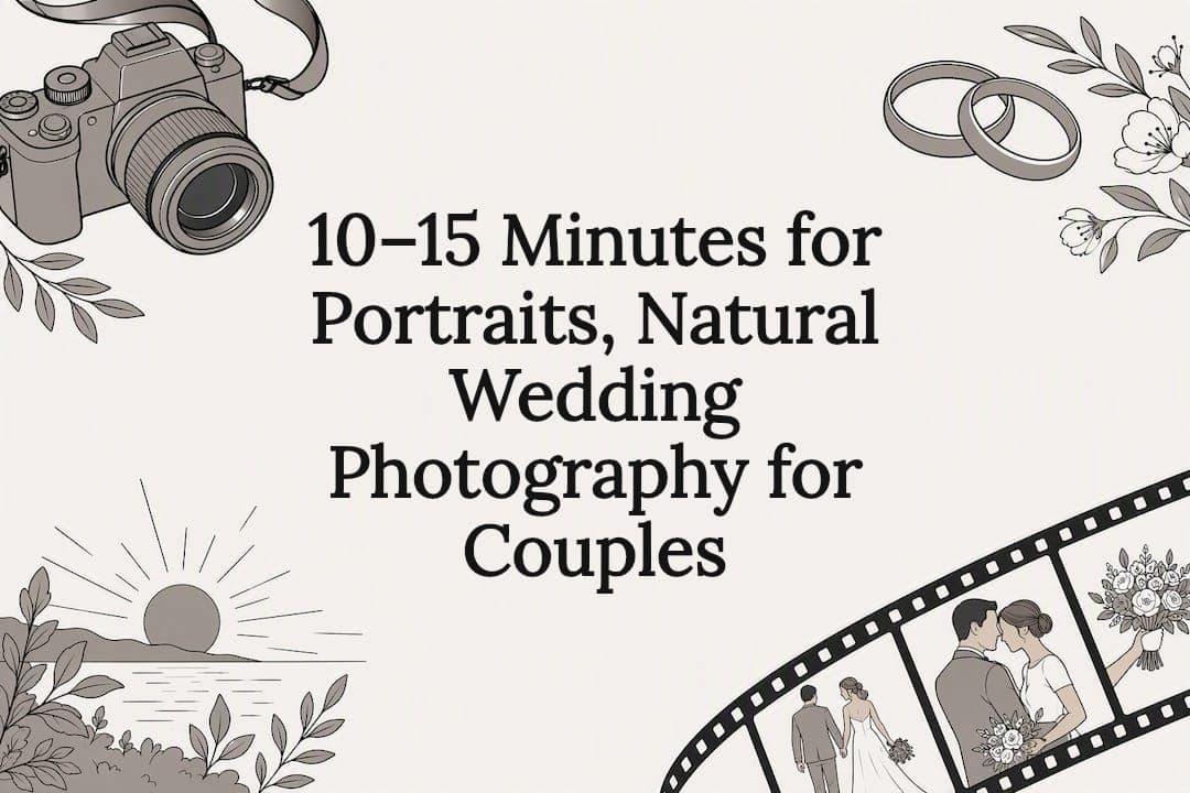 10–15 Minutes for Portraits, Natural Wedding Photography for Couples