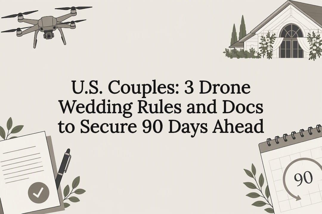 U.S. Couples: 3 Drone Wedding Rules and Docs to Secure 90 Days Ahead