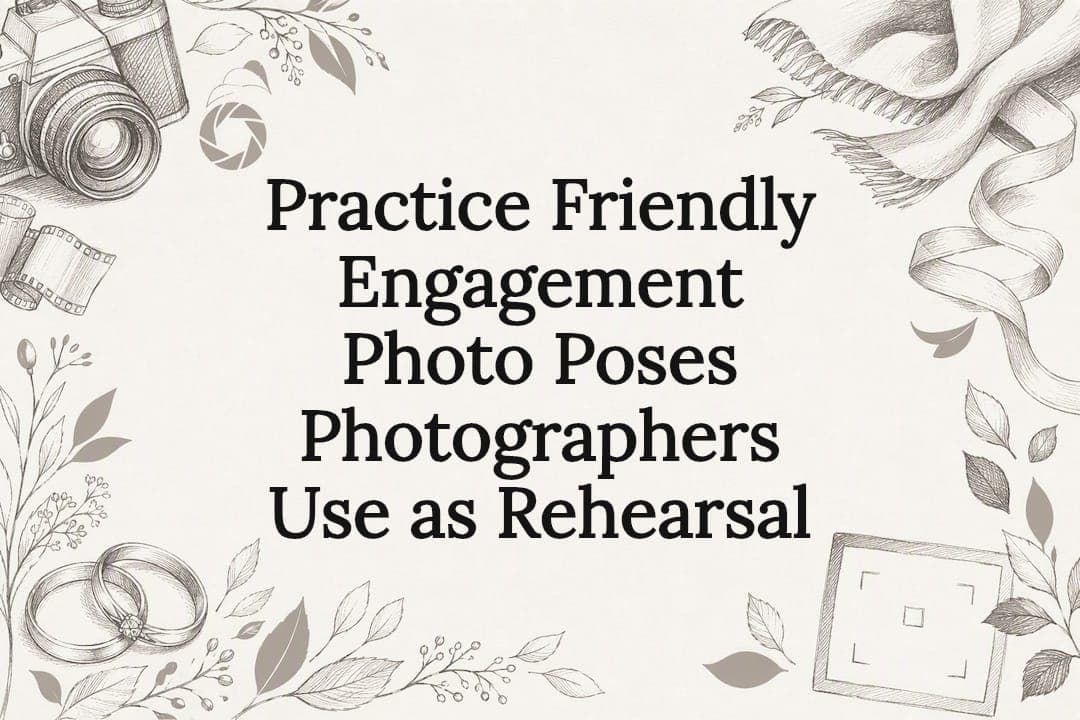 Practice Friendly Engagement Photo Poses Photographers Use as Rehearsal