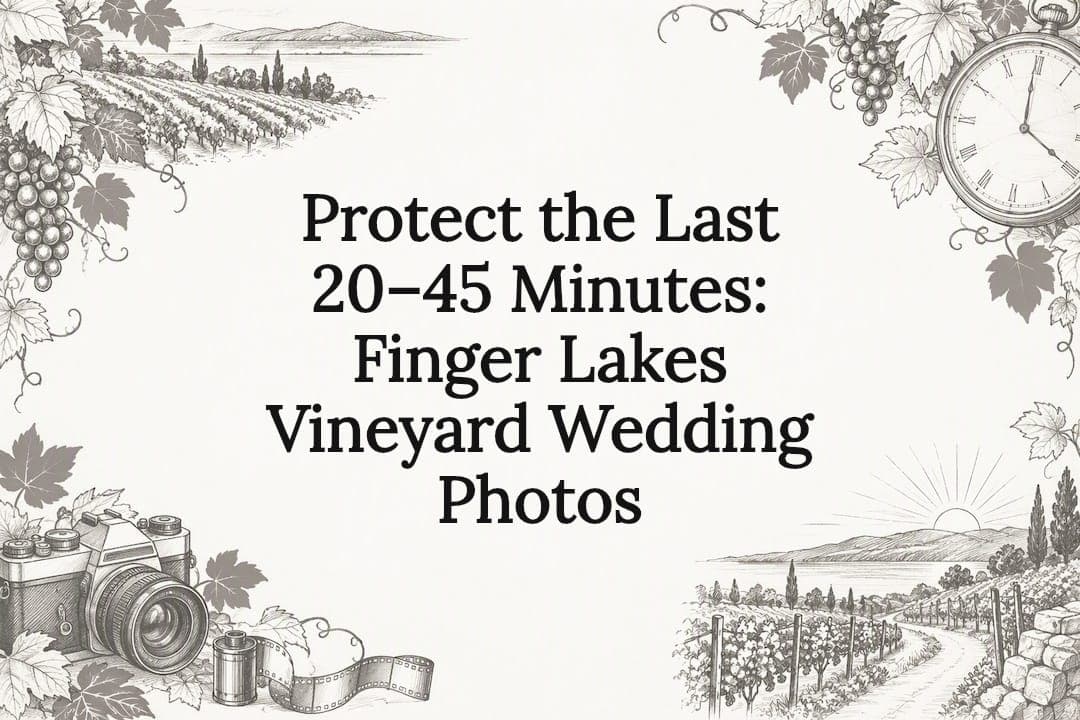 Protect the Last 20–45 Minutes: Finger Lakes Vineyard Wedding Photos