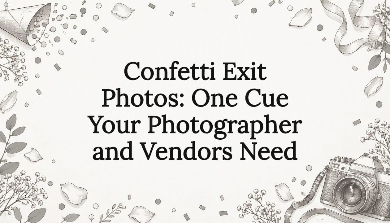 Confetti Exit Photos: One Cue Your Photographer and Vendors Need
